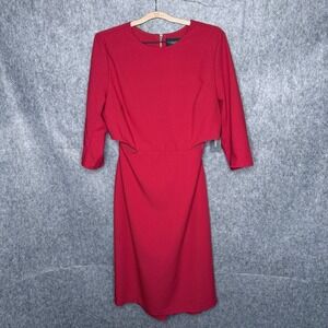 NWT Gabrielle Union Red Sheath Cut Out Pencil Dress- Sz‎ 14